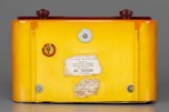 Rare Belletone 126 ’3-Ring’ Catalin Radio in Yellow + Maroon